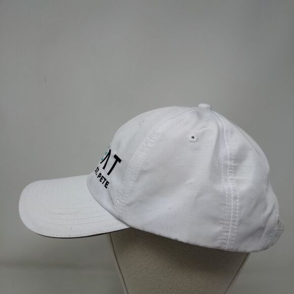 Sweat St. Pete Strapback Hat White One Size Embroidered 6 Panel Core 365 - Picture 4 of 9